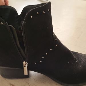 Black studded ankle boots